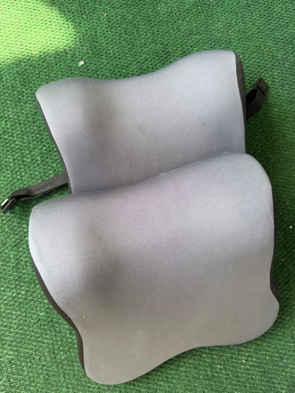 2 Neck Ergonomic Gray Memory Foam VR/Accessory Support Cushion bundle